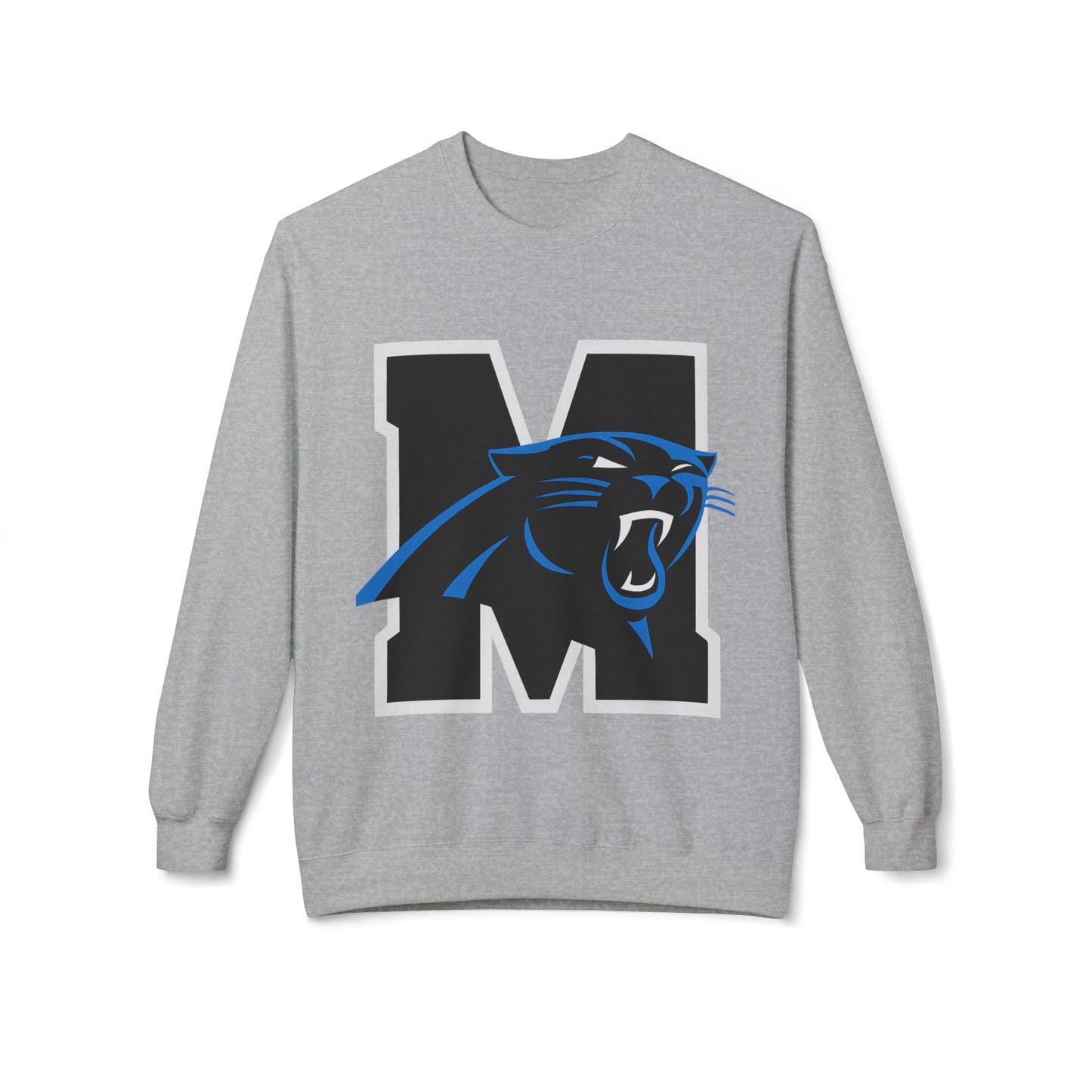 Panther M Letter Crewneck Sweatshirt — School Spirit Pullover