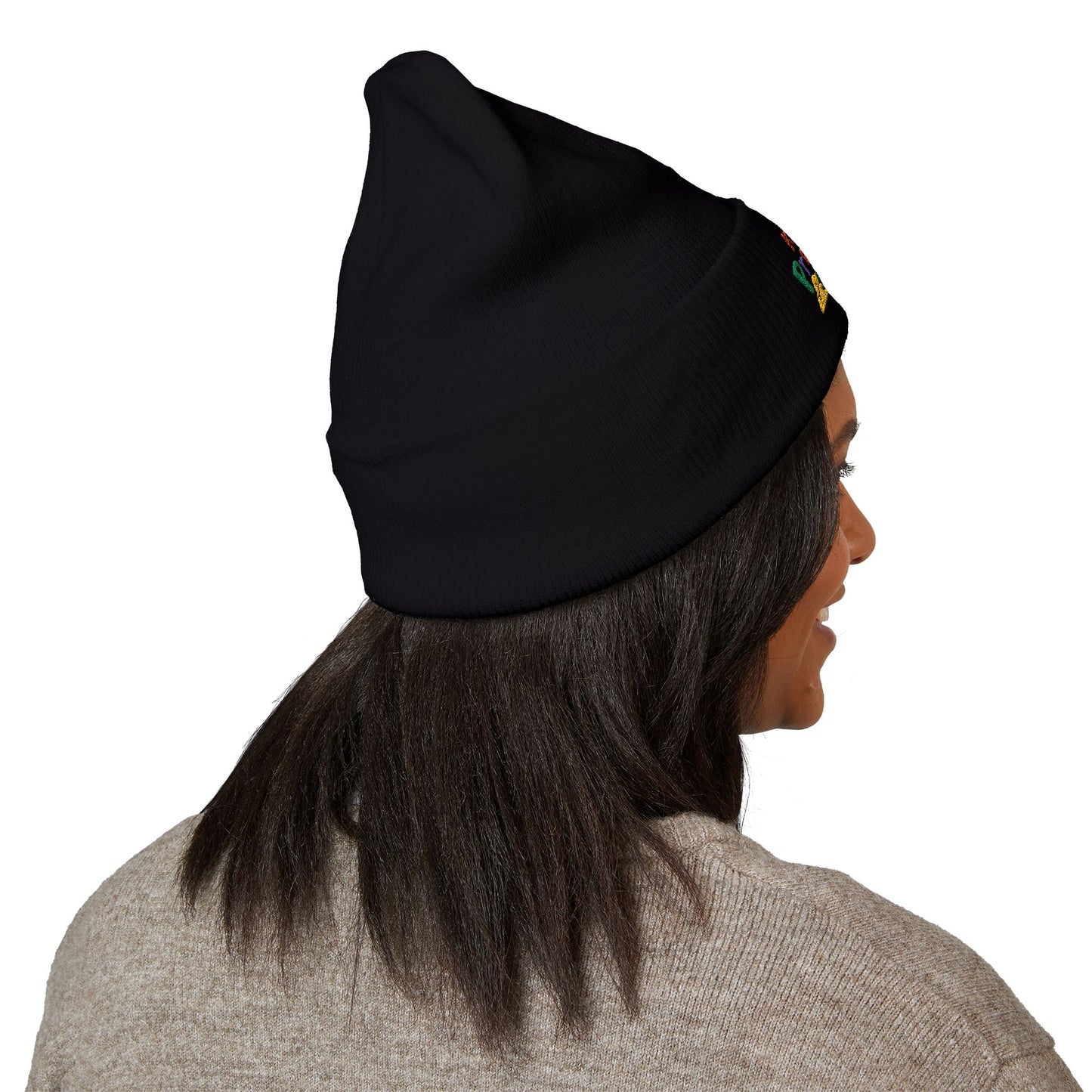 Preschool Kids Embroidered Cuffed Beanie — Cute School Logo Winter Hat