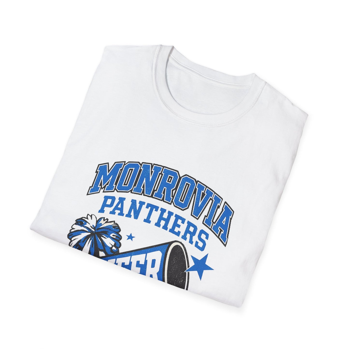 Monrovia Panthers Cheer T-Shirt | Unisex Softstyle, Game Day Wear, Cheer Spirit Shirt, Sports Fan Tee, High School Team Apparel