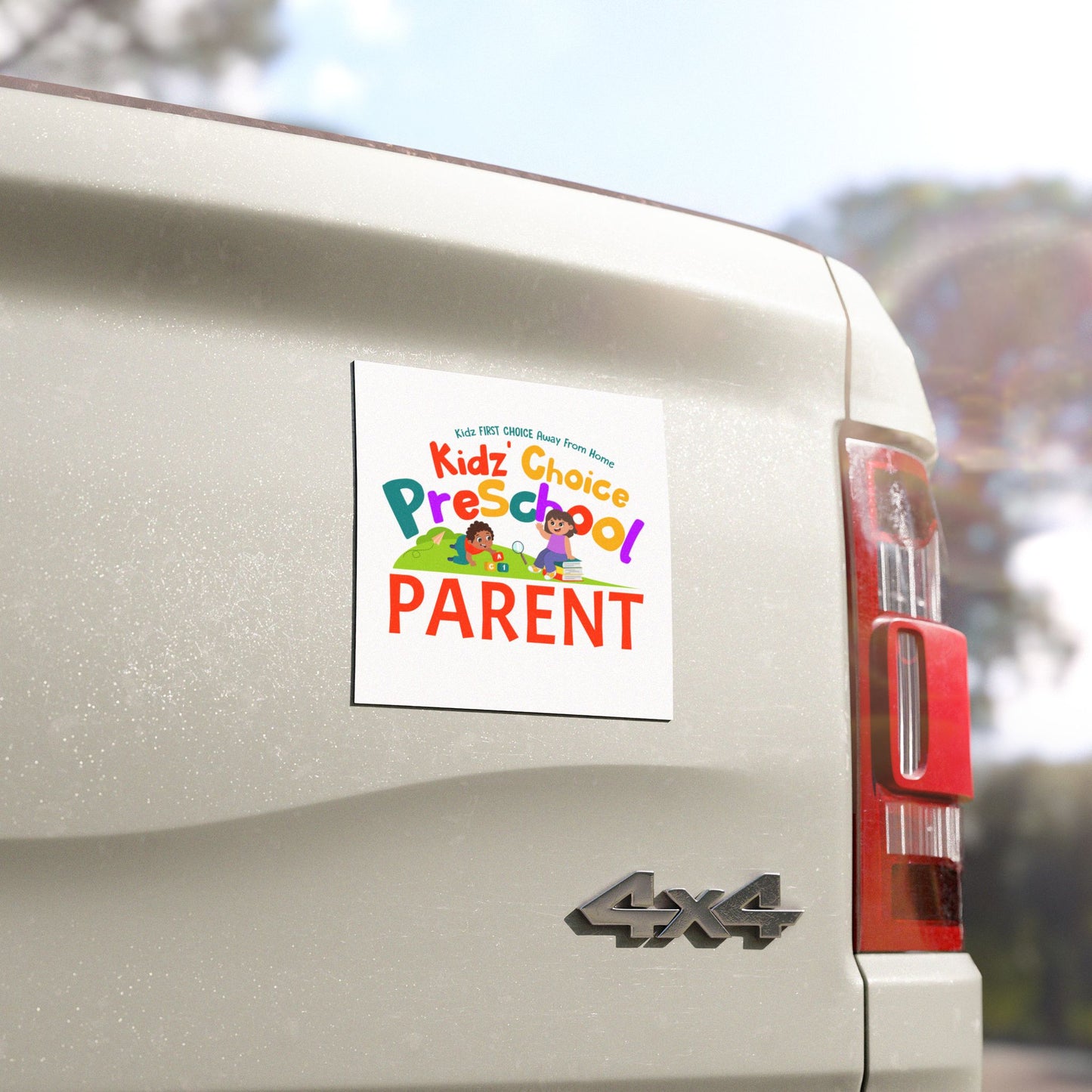 Kidz Choice Preschool Parent Car Magnet — Colorful School Pride Sticker for Parents