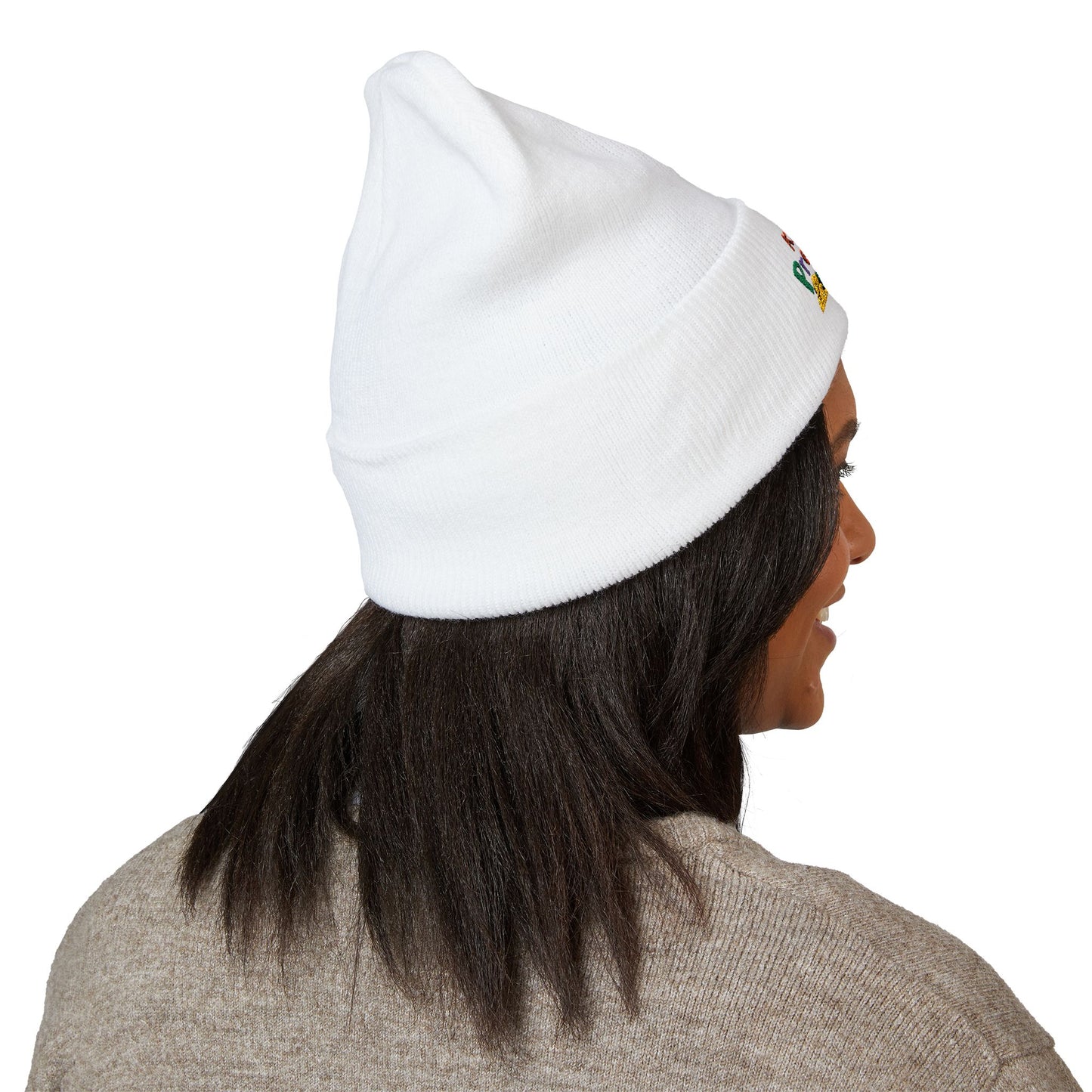 Preschool Kids Embroidered Cuffed Beanie — Cute School Logo Winter Hat