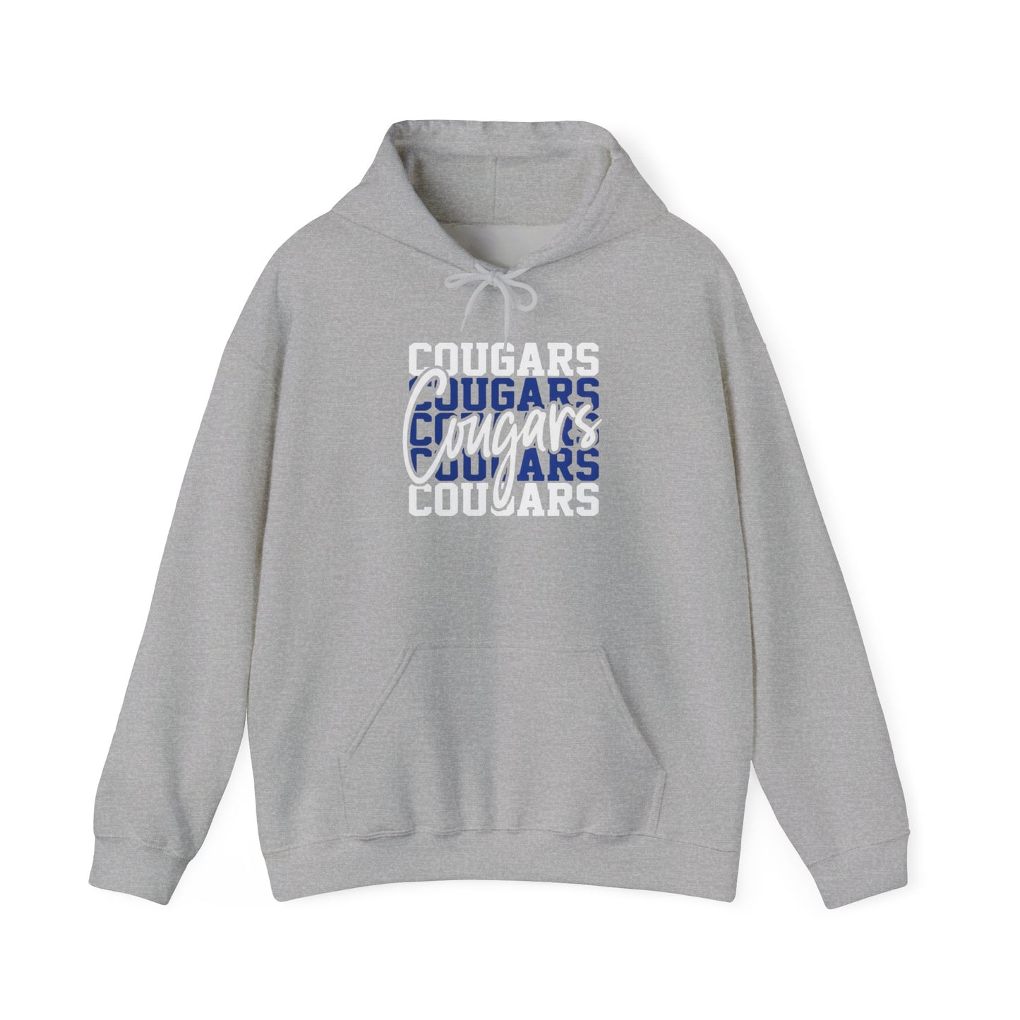 Cougars Vintage Distressed Logo Hoodie — Retro Team Spirit Pullover