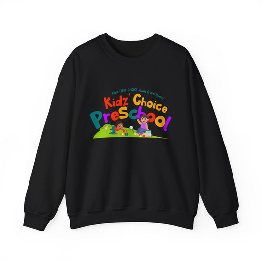Preschool Staff Crewneck Sweatshirt — 'Kidz' Choice' Colorful Preschool Logo