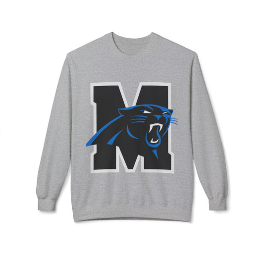 Panther M Letter Crewneck Sweatshirt — School Spirit Pullover