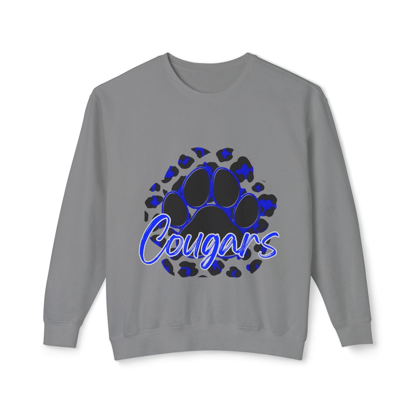 Cougars Paw Leopard Print Crewneck Sweatshirt