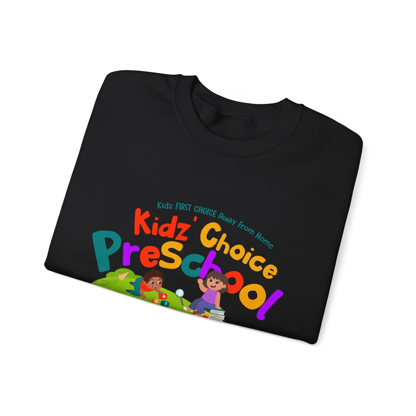 Preschool Staff Crewneck Sweatshirt — 'Kidz' Choice' Colorful Preschool Logo