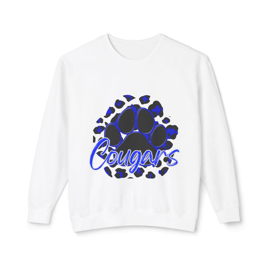 Cougars Paw Leopard Print Crewneck Sweatshirt