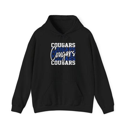Cougars Vintage Distressed Logo Hoodie — Retro Team Spirit Pullover